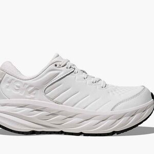 Hoka Bondi SR White Athletic Shoes with Cushioned Midsole